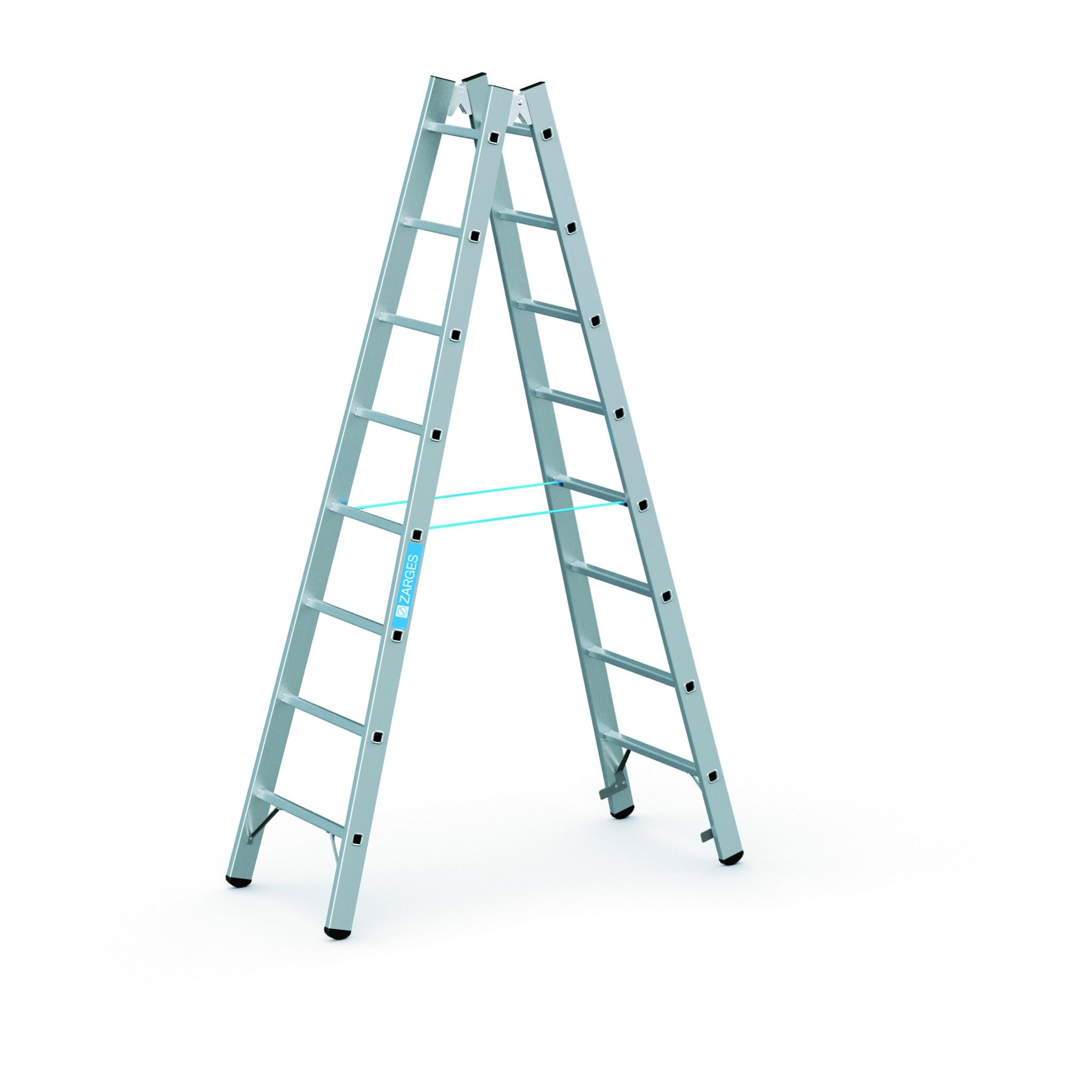 Image de Stehleiter Coni B 2x8 Sprossen Leiterlänge 2,34 m Arbeitshöhe 3,55 m