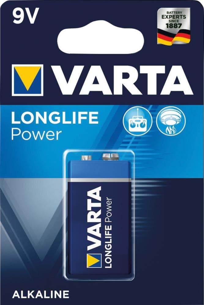 Bild von Batterie LONGLIFE Power 9 V E-Block Blister a 1 Stück VARTA
