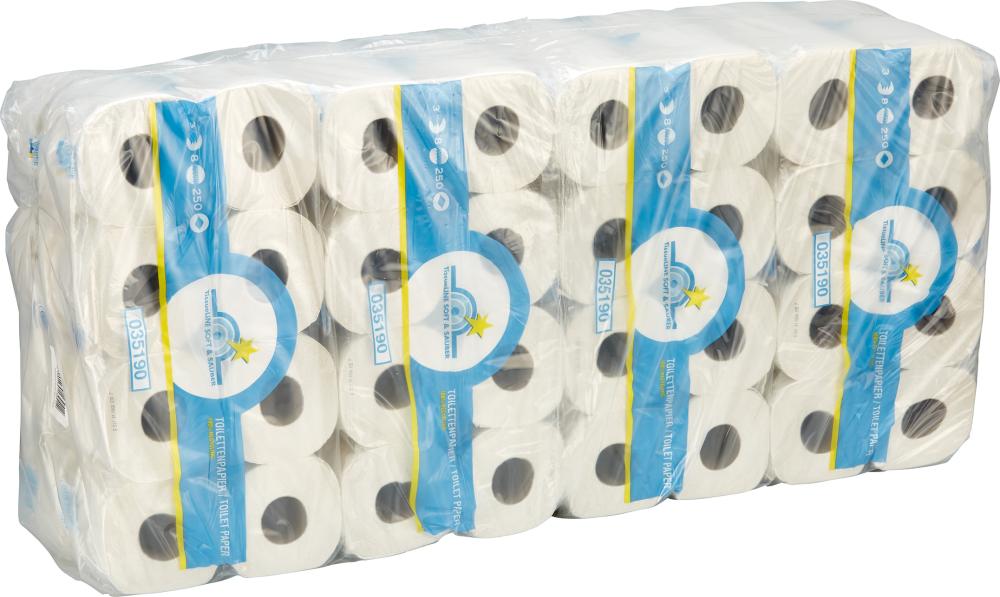Picture of Toilettenpapier Tissue 3-lagig naturw. 64 Rollen